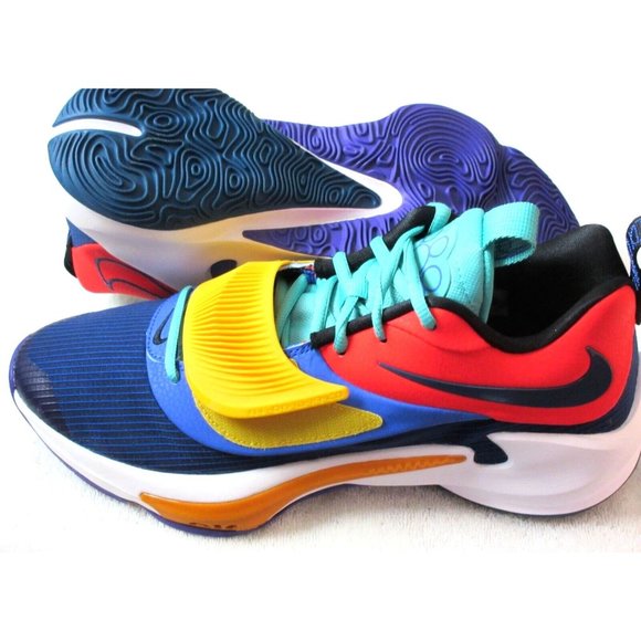 Nike Men's Zoom Freak 3 Basketball Shoes Bright Crimson Navy Giannis Sizes NIB - Picture 1 of 5